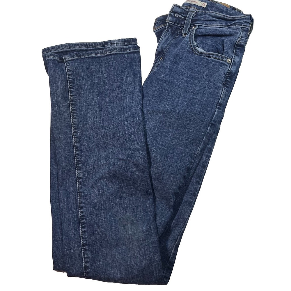 Levis 725 Jeans Womens 25x32 Blue High Rise Bootcut Stretch Workwear Grunge‎ EUC